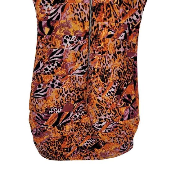 Vtg 90's City Triangles Grunge Animal Multimedia Patchwork Bodycon‎ Dress Sz M - Picture 6 of 13